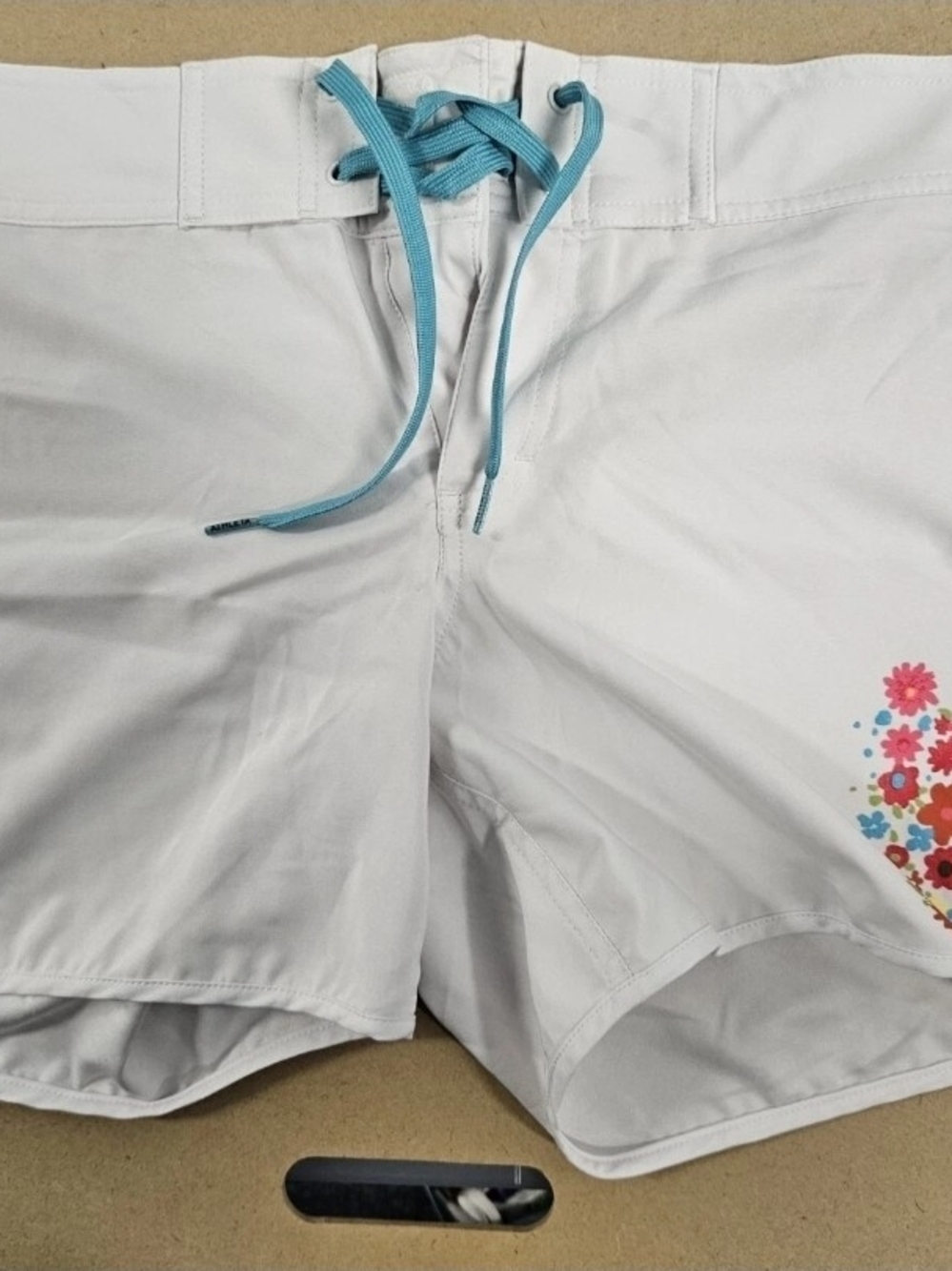 ATHLETA White Zanzibar Swim Board Shorts Women Beach Summer - Size 12